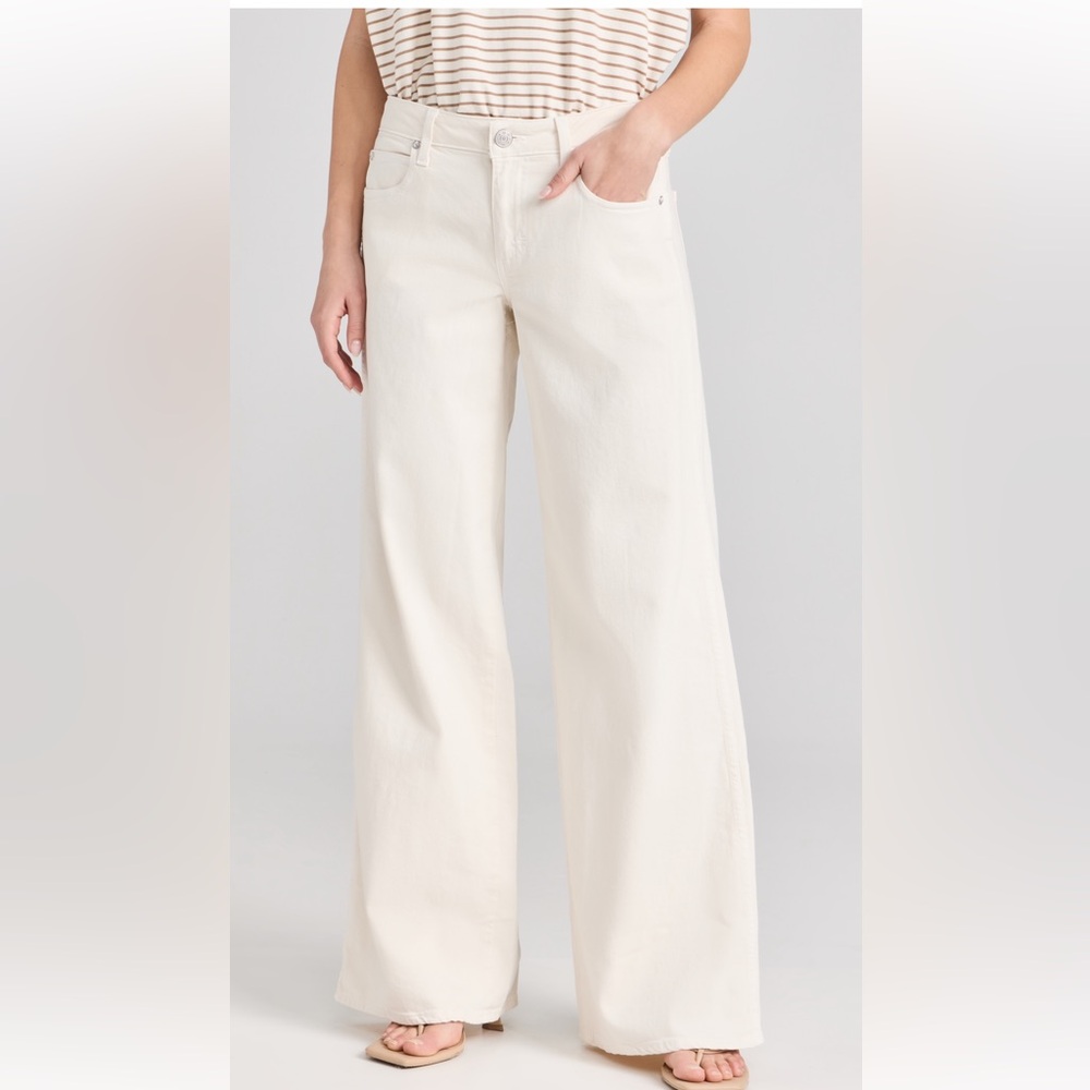 AMO Women's Sabine Wide Leg in Bone Sz 27 NWT